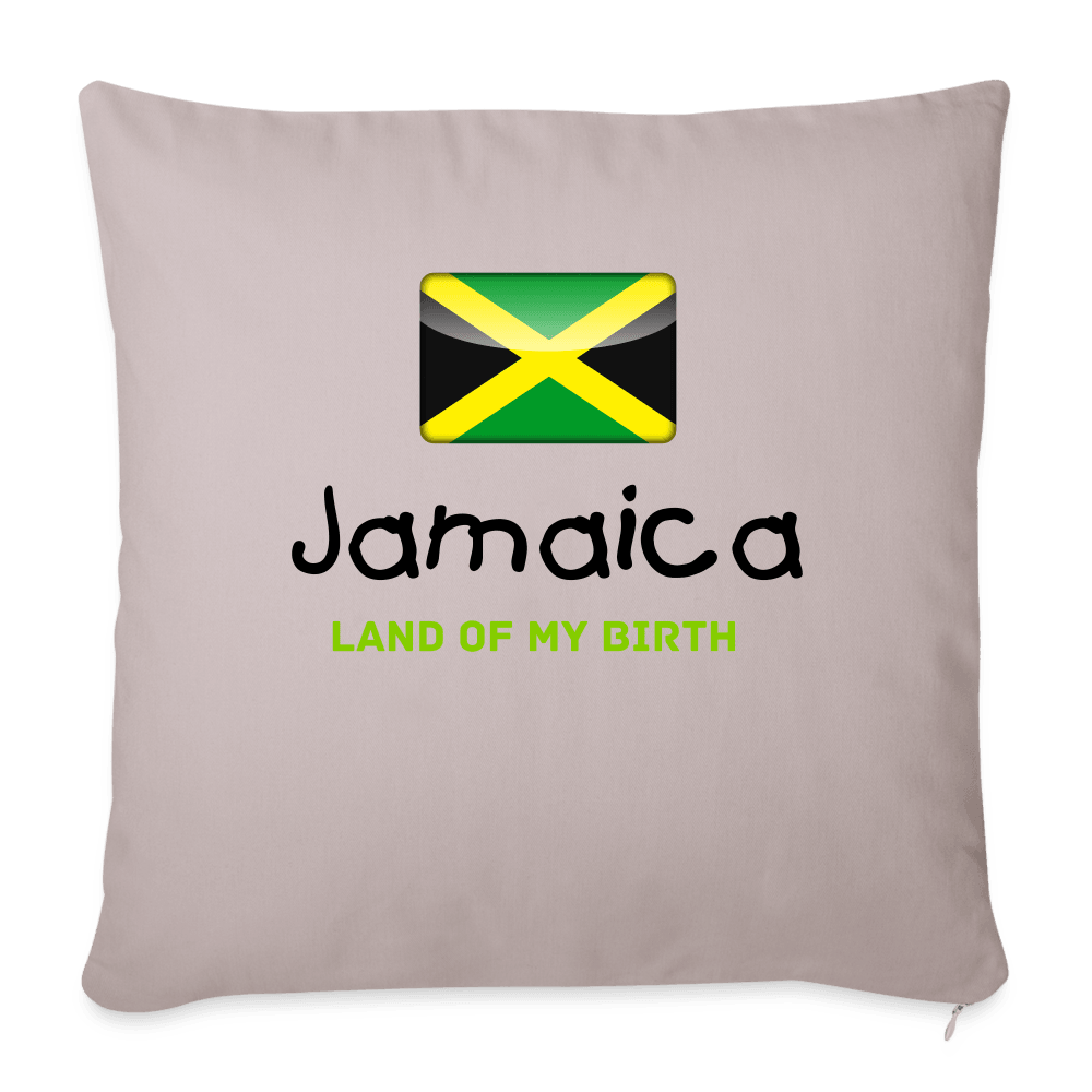 Justin Kyne, Throw Pillow Cover 18” x 18”, Jamaica Land of My Birth - Justin Kyne Brand