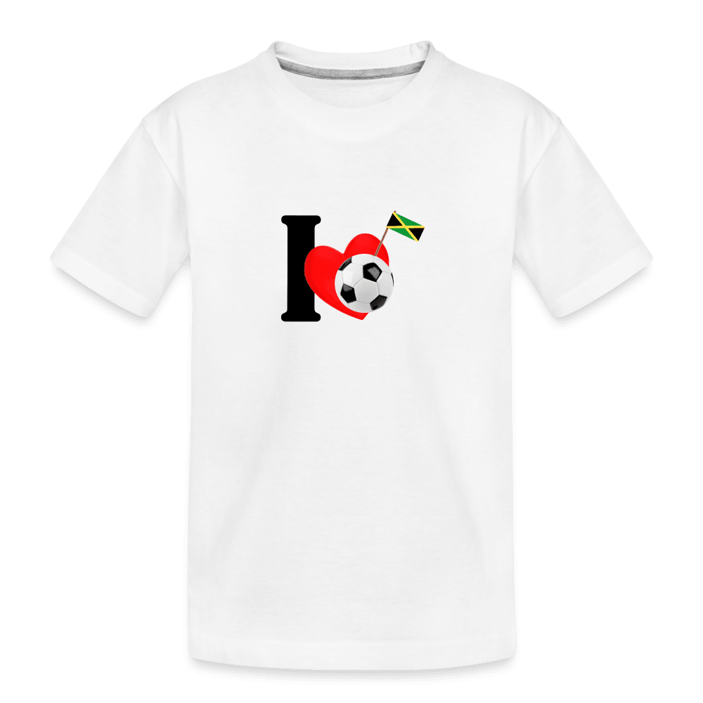 Justin Kyne, Toddler Premium Organic T-Shirt, I love Jamaican Football - Justin Kyne Brand