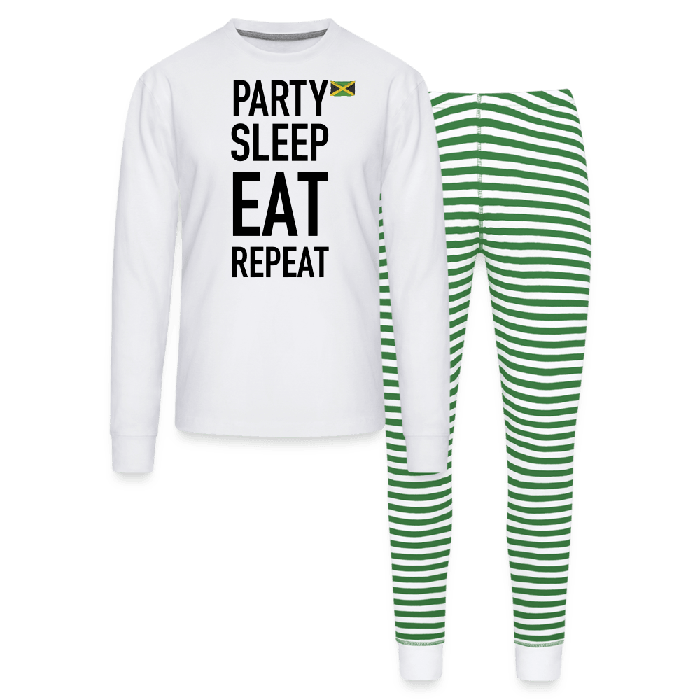 Justin Kyne, Unisex Pajama Set, Party Sleep Eat Repeat - Justin Kyne Brand