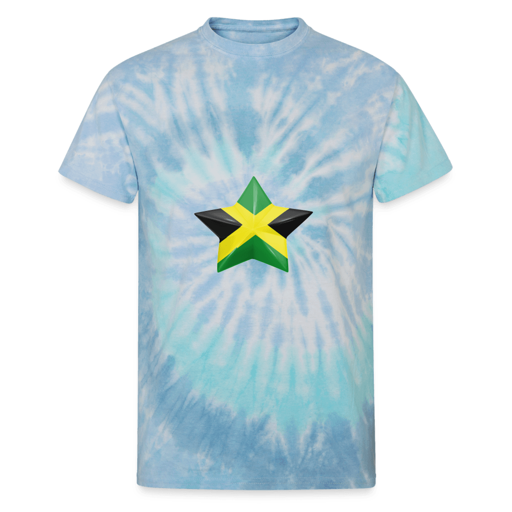 Justin Kyne, Unisex Tie Dye T-Shirt, Jamaican Star - Justin Kyne Brand