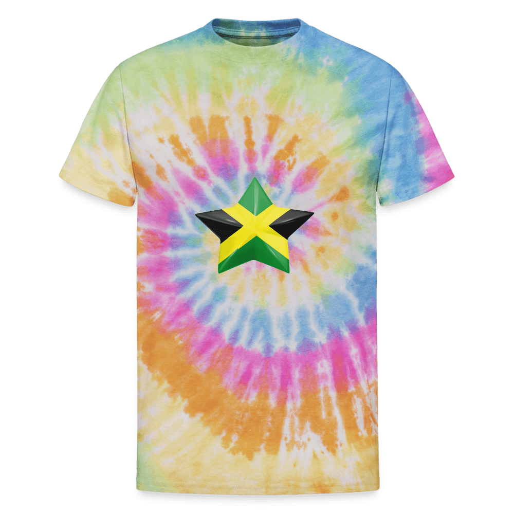 Justin Kyne, Unisex Tie Dye T-Shirt, Jamaican Star - Justin Kyne Brand