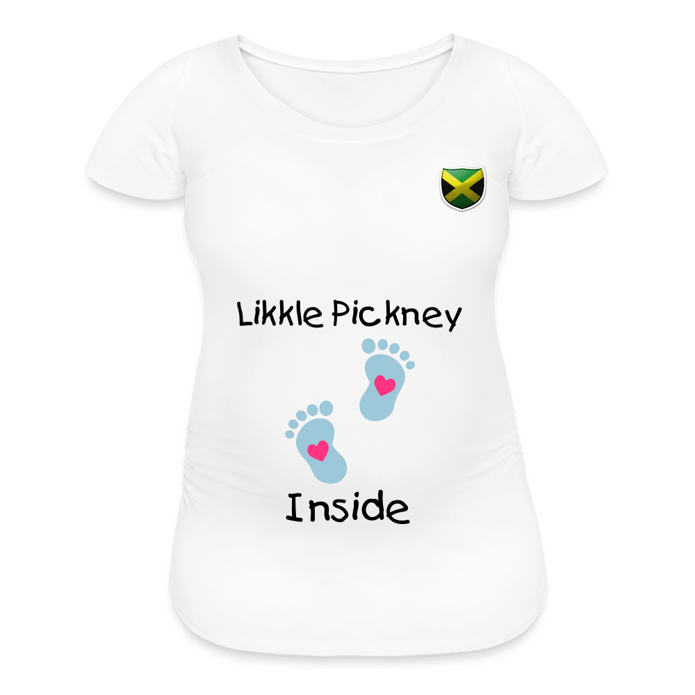 Justin Kyne, Women’s Maternity T-Shirt, Likkle Pickney Inside - Justin Kyne Brand
