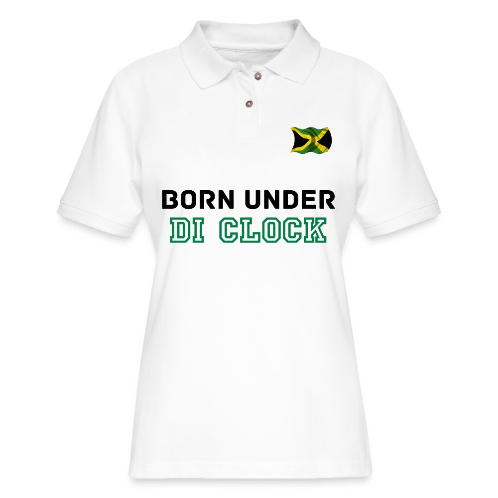 Justin Kyne, Women's Pique Polo Shirt, Born under the clock - Justin Kyne Brand