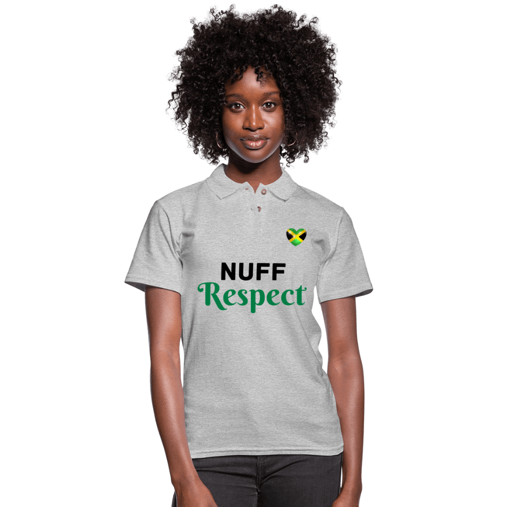 Justin Kyne, Women's Pique Polo Shirt, Respect Jamaica - Justin Kyne Brand