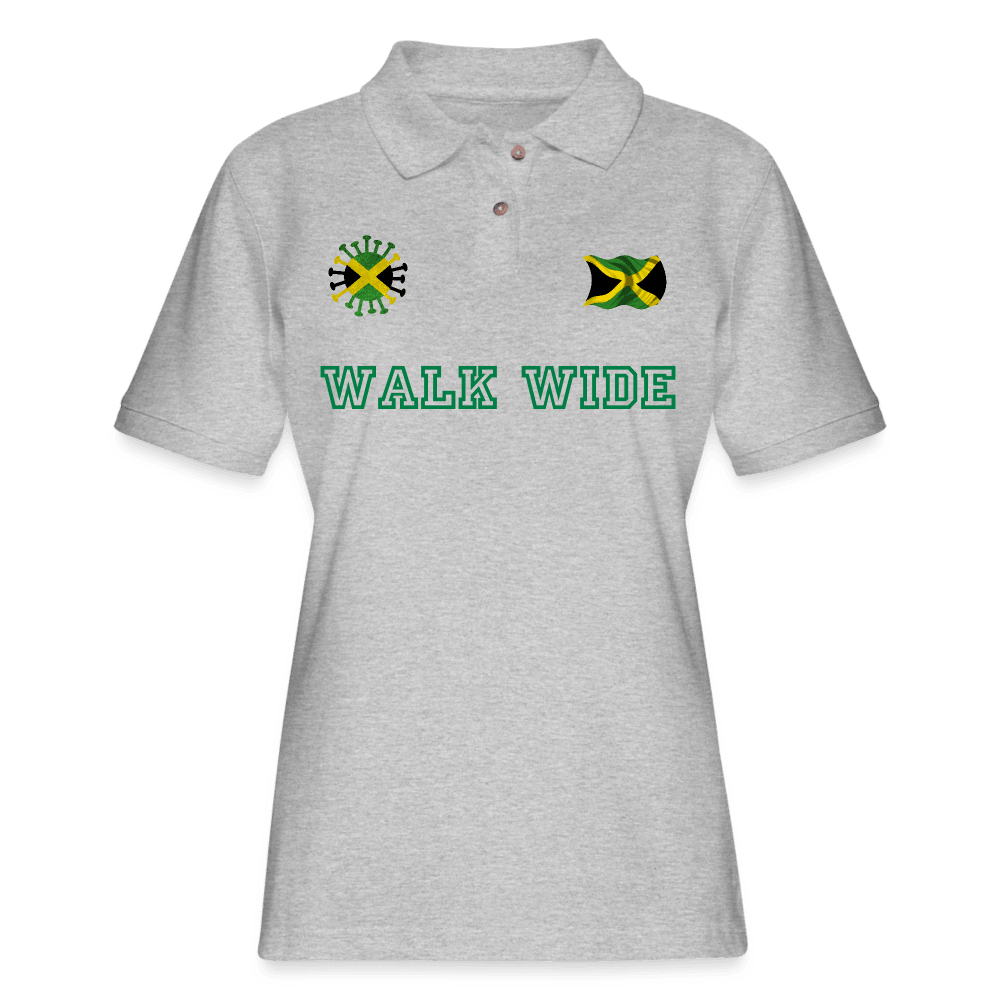 Justin Kyne, Women's Pique Polo Shirt, Walk Wide of COVID-19 - Justin Kyne Brand