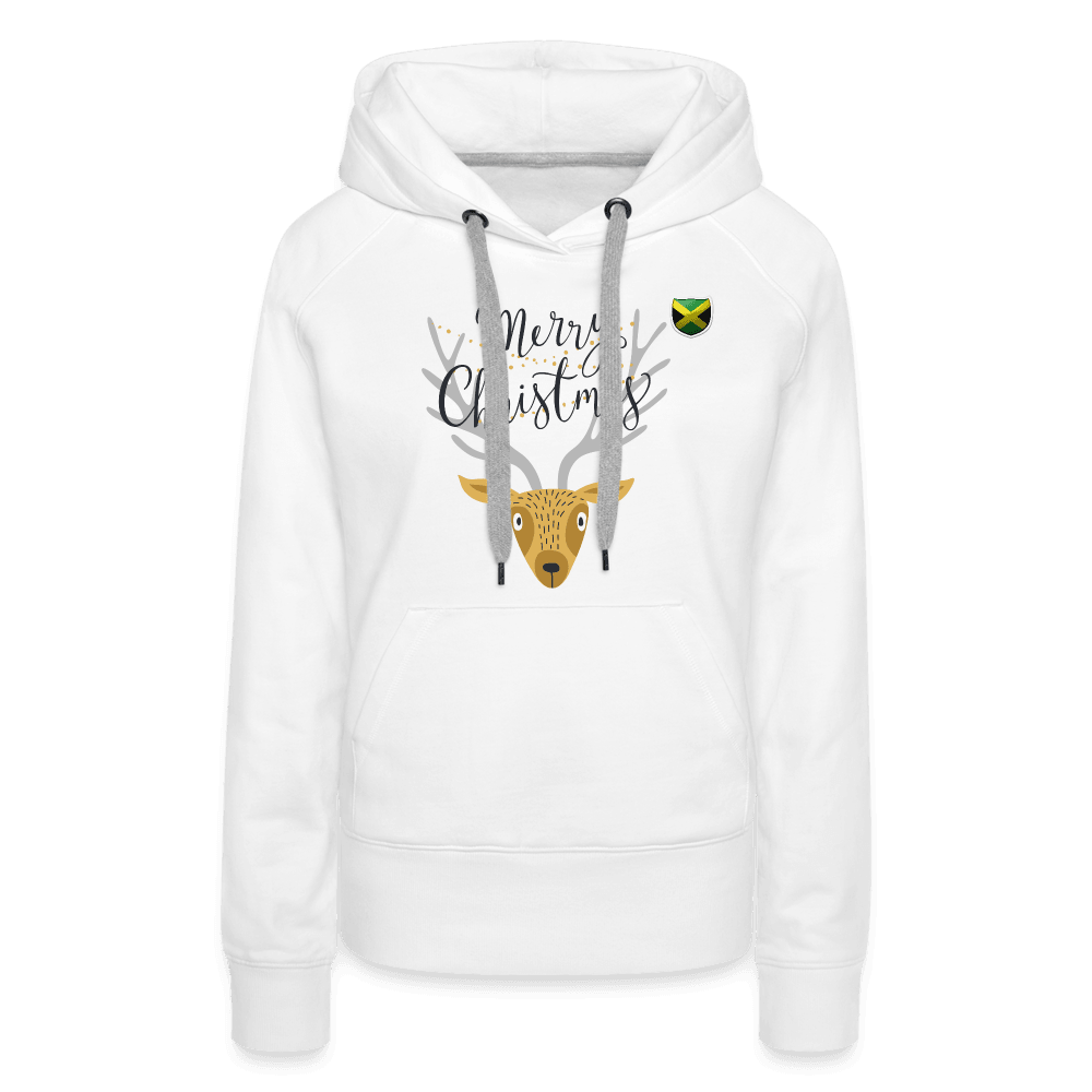 Justin Kyne, Women’s Premium Hoodie, Merry Christmas Reindeer - Justin Kyne Brand