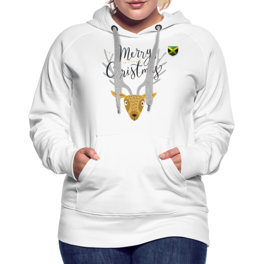 Justin Kyne, Women’s Premium Hoodie, Merry Christmas Reindeer - Justin Kyne Brand