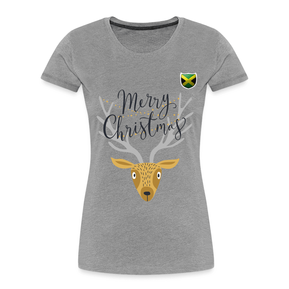 Justin Kyne, Women’s Premium Organic T-Shirt, Merry Christmas Reindeer - Justin Kyne Brand