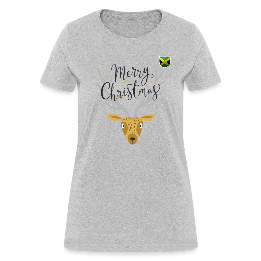 Justin Kyne, Women's T-Shirt, Merry Christmas Reindeer - Justin Kyne Brand